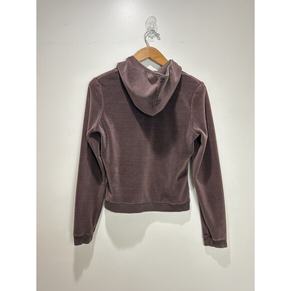 Y2K House Of Freedom Velour Track Suit SET Flare Bling Heart Brown Size M - Picture 12 of 12